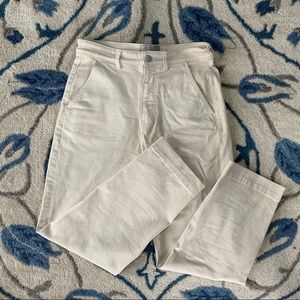 Straight Leg Women's Pants in Off-White